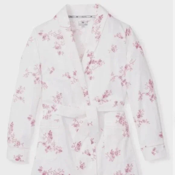Petite Plume English Rose Floral Cotton Robe - Picture 4 of 10